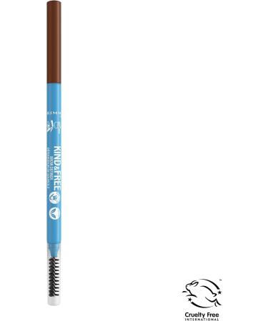 Rimmel London - Kind & Free Brow Definer Dual Ended Ultra Fine Tip and Spoolie NO mineral oils Vegan Formula - Warm Brown - 3 - Buy Online on GoSupps.com
