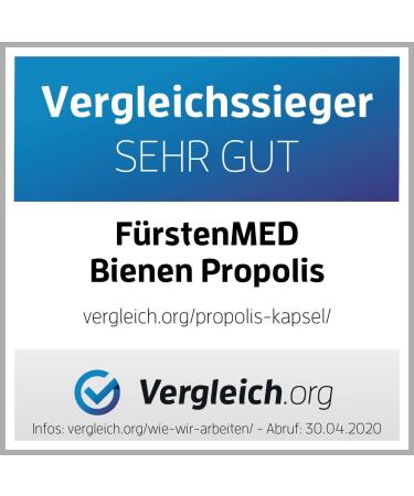 F rstenMED Real Bee Propolis Capsules - High Dose Natural Bee Resin + Acerola - 90 Vegetarian Capsules - Lab Tested for Quality - Buy Online on GoSupps.com