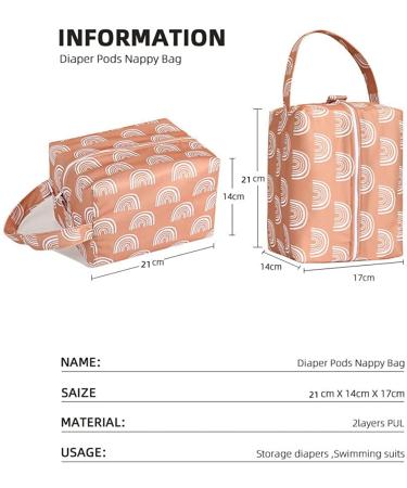 3PCS Baby Wet Dry Bag Set - Water-resistant Diaper Organizers for Stroller & Travel, Brown - Buy Online on GoSupps.com