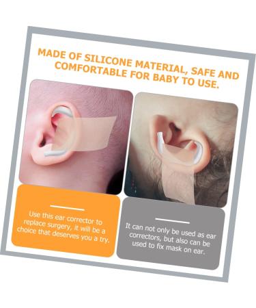 10 Pairs White Silicone Ear Correction Support Protruding Valgus Correctors - Discreet External Tape for Auricle - 4.4x3.6cm - Buy Online on GoSupps.com