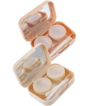Solustrie Colored Contact Lens Case - 3 Pack Cosmetic Container for Travel - Compact & Stylish 6.20x4.20x2.20cm - Buy Online on GoSupps.com