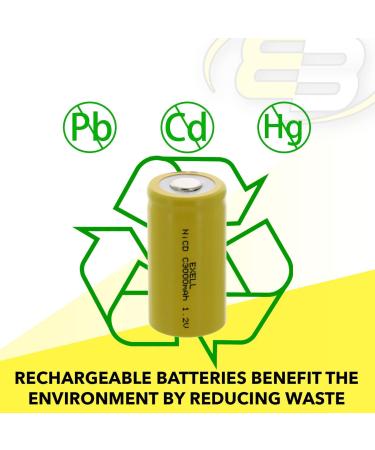 3x Exell C Size 1.2V 3000mAh NiCD Rechargeable Batteries - Ideal for Toys Mobile Devices Instruments & More | International Shipping Available - Buy Online on GoSupps.com