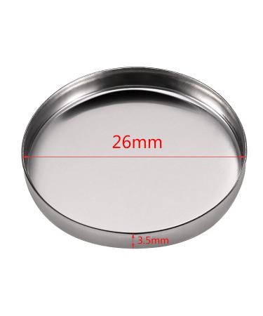 Pangda 50 Pack Empty Round Metal Tin Palette Pans for Eyeshadow Blush & Lipstick - 26 mm Organizer for Magnets - Ideal for Cosmeticians - Buy Online on GoSupps.com