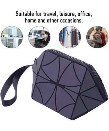 Shiny Geometric Striped Cosmetic Bags - Portable Waterproof Makeup Organizers for Travel | International Shipping Available - Buy Online on GoSupps.com