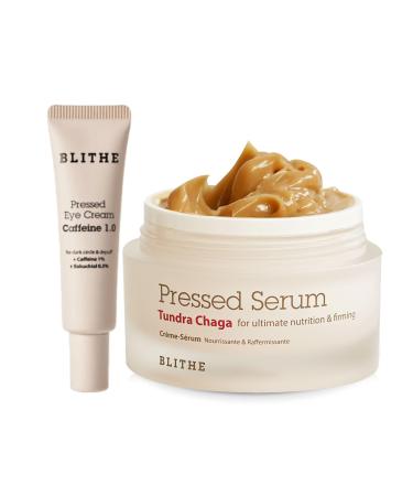 BLITHE Pressed Serum Tundra Chaga 1.68 Fl Oz + Caffeine Eye Cream 0.67 Fl Oz