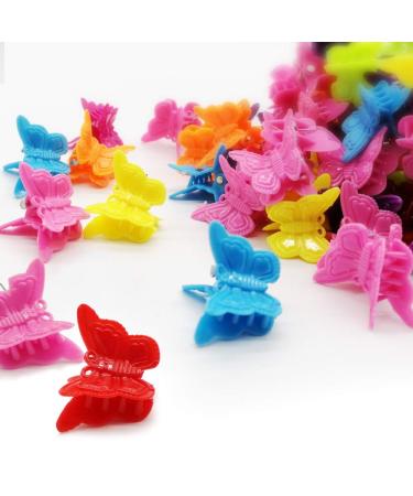 Xloey Butterfly Hair Clips 100 Pack - Assorted Colors Mini Hair Accessories for Girls & Women - Buy Online on GoSupps.com
