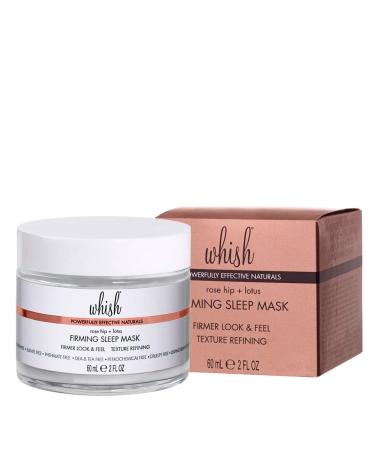 Whish Rose Hip & Lotus Firming Night Mask - Plumping Overnight Mask with Rosehip Oil - Moisturizing Sleeping Mask for All Skin Types - Paraben & Sulfate Free - 2 Fl oz - Buy Online on GoSupps.com