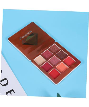 Angoily 9 Pearlescent Shadow Colors Eye Highlighter Diamond Metallic Bling Glitter Cosmetic Shimmer 1 count (Pack of 1) Red - Buy Online on GoSupps.com