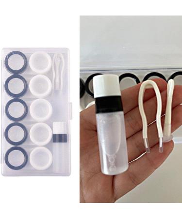 HRIPPY 5 Couples Contact Lens Case - Travel Lens Box for Clear Eyes | Stylish Pupil Cases in White & Black - Buy Online on GoSupps.com