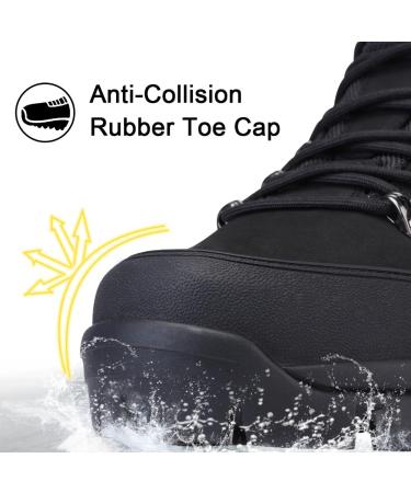 CAMEL CROWN Men's Genuine Leather Hiking Boots - Black, Size 10.5 | Outdoor Trekking & Backpacking Mid Hiker - Buy Online on GoSupps.com