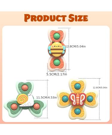 Welan Saugnapf Baby Toy Set - 3 Funny Sensory Water Toys for Infants - Bath Tub Toys (1 Year+) - Butterflies Bees & Snails - Buy Online on GoSupps.com