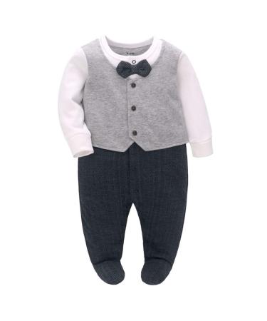 famuka Baby Boy Suit Baptism Wedding Party Baby Clothes Grey 0-3 Months