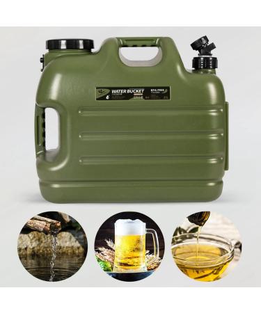 DESERT & FOX 4.8Gal PE Water Storage Carrier with Spigot - Portable Green Bucket for Camping, Hiking, Picnic, BBQ - Buy Online on GoSupps.com