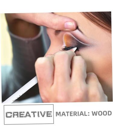 Mikinona 24pcs Eyeliner Pencil Brown Eyeshadow Glitter Eyeshadow Brown Eye Liner Pencil Wooden Pole White - Buy Online on GoSupps.com