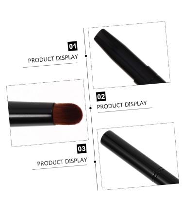 FRCOLOR Retractable Eyebrow Brush Set - 6 Pcs Angled Makeup Brushes & Mini Eyeliner Tool | Travel-Friendly Cosmetic Brushes in Black - Buy Online on GoSupps.com