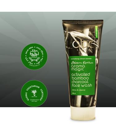 Aroma Magic Activated Charcoal Face Wash - Gently Removes Oil Tightens Pores & Exfoliates for Smooth Radiant Skin | 100ml - Buy Online on GoSupps.com