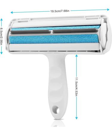 Pet Hair Remover Roller - Reusable Dog & Cat Fur Brush - Self Clean - Eco-Friendly & Efficient - Animal Fur Removal Tool for Laundry, Sofa, Carpet & More - Blue - Buy Online on GoSupps.com