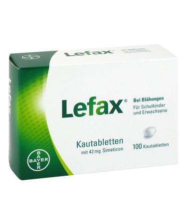Lefax chewing tablets - with 42 mg Simeticon - with light flatulence - with peppermint taste - suitable for children - 1 x 100 tablets 100 pieces (1 Pack)