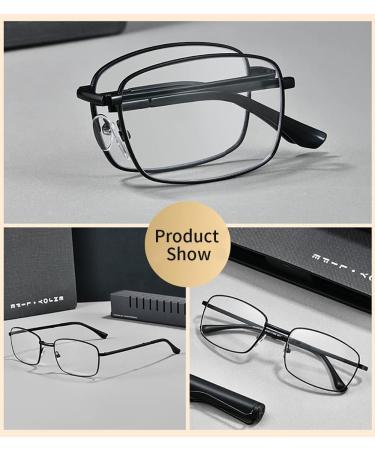 Lanlang Foldable Reading Glasses for Men & Women - Blue Light Filter Mini Anti-Blue 0-4 Diopters | FM-001 Black - Buy Online on GoSupps.com