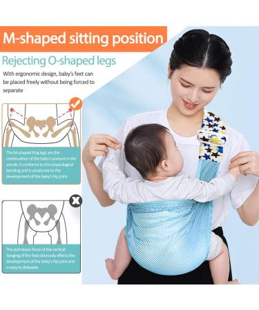 HINATAA Breathable Baby Sling | Adjustable Wrap Carrier with Quick Dry 3D Mesh Fabric | Summer Essential for Pool and Beach | Newborn Carrying | Blue - Buy Online on GoSupps.com
