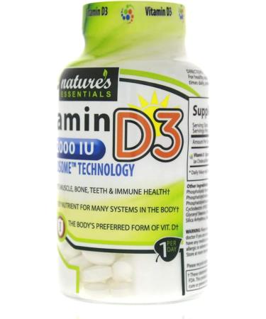 Buy NATURE'S ESSENTIALS Vitamin D3 2000IU - Immune Support Advanced Liposomal Delivery Non-GMO Gluten Free Vegetarian - 100 Tablets for Optimal Health - Buy Online on GoSupps.com