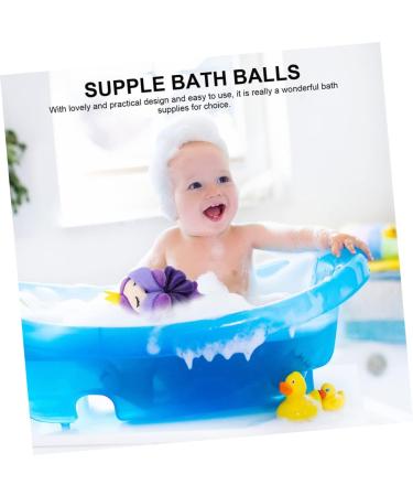 4 Pcs Exfoliating Bath Balls - Loofah Sponge Set for Shower & Bath - Mermaid Bath Scrubber & Pouf - Natural Cleaning Sponges - Buy Online on GoSupps.com