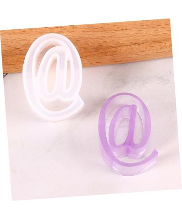 STOBOK 4pcs Silicone Mold Epoxy Resin Silicone Resin Molds Silicone Gummy Molds Diy Sign Mold Crystal White 4.8X4.2CM - Buy Online on GoSupps.com