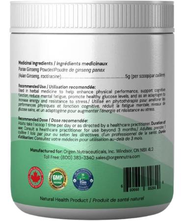 Orgen Ginseng Powder 227g - 100% Pure Enhances Physical Performance Supports Cognitive Function Reduces Mental Fatigue - Buy Online on GoSupps.com