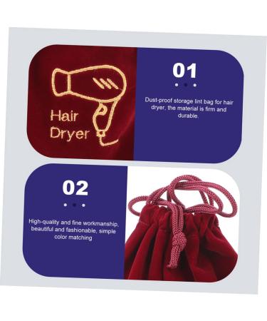 Gogogmee 4pcs storage bag bag organizer hair dryer container hair dryer drawstring bags travel portable - Buy Online on GoSupps.com