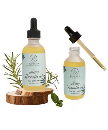 Natural Rosemary Coconut Argan Hair Treatment Serum - Anti-Fall & Biotin Hair Growth Oil by Blossom | International Shipping - Buy Online on GoSupps.com
