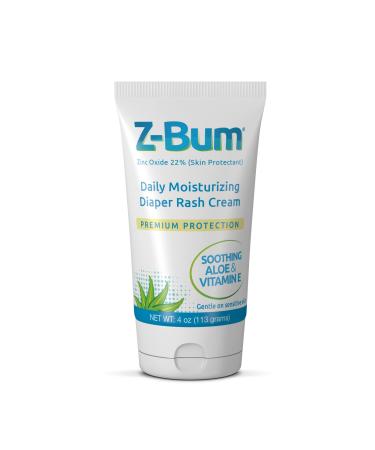 Z-Bum Daily Moisturizing Diaper Rash Cream   Baby Diaper Rash  Chafing  Adult Incontinence Irritation - With Aloe  Vitamin E  Zinc Oxide