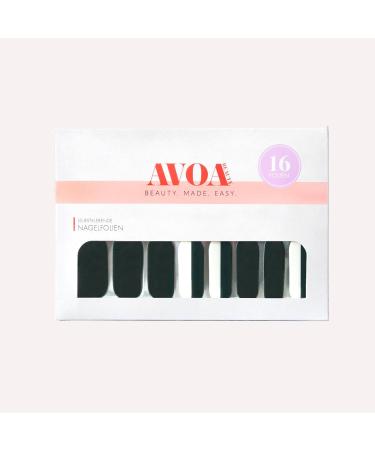 Avoa Beauty Green with Envy Nail Film | Dark Green Self-Adhesive Nail Wraps - Long-Lasting Transparent Nail Art Design - 16 Pack - Buy Online on GoSupps.com