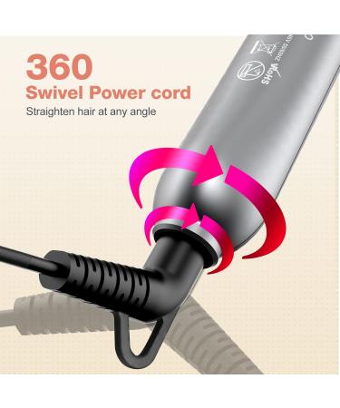 Keasen Ionic Hair Straightener Brush - Ceramic Hot Brush with Fast Heating, 21 Temp Settings, Anti-Scald Design - 110V-240V LED Display - Buy Online on GoSupps.com
