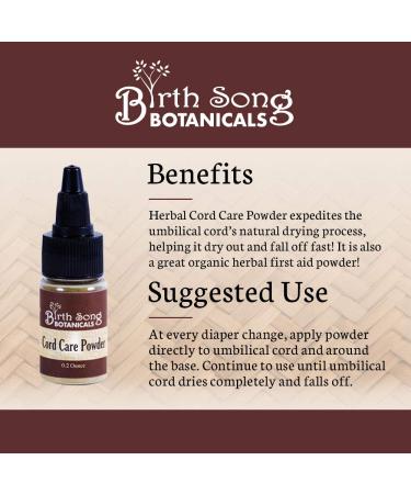 Birth Song Botanicals Umbilical Cord Care Powder - Herbal Support for Postpartum - Safe for Baby - 0.2oz - Buy Online on GoSupps.com