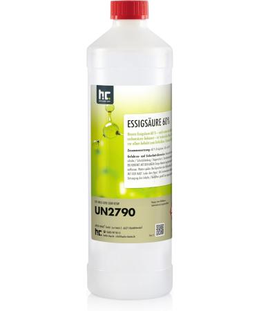 H fer Chemie Acetic Acid 60% - Premium Cleaner & Descaler | 6x1L Made in Germany for Optimal Performance - Buy Online on GoSupps.com