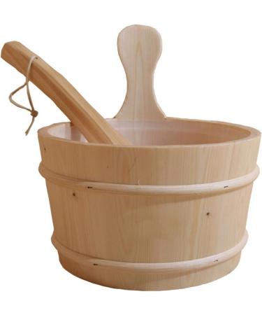 Sauna Bucket and Ladle Sauna Bucket Cedar with Handle 4L Wooden Bucket and Ladle Kit Sauna Accessories for Steeming Room Bathroom Home Sauna Water Bucket Wood Ladle Kit Barrel Set - Buy Online on GoSupps.com