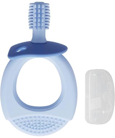Pssopp Baby Toothbrush - Soft Silicone 360 Training Brush for Infants (Blue & Yellow) | Gentle Oral Care - Buy Online on GoSupps.com