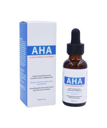 AHA Alpha Hydroxy Acid Serum Renewal Serum Instand Resurfacing Serum Transforms Dull Congested Skin Exfoliate Serum 30ml