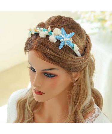 Unicra Starfish Pearl Bridal Headband - Beach Wedding Hair Accessories - Buy Online on GoSupps.com