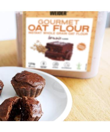 Weider Gourmet Oat Flour. Brownie Flavor (1.9 kg). Whole Grain Source of Proteins Low Sugar Content. BROWNIE 1.9 KG - Buy Online on GoSupps.com
