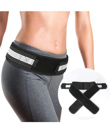 Sacroiliac SI Joint Belt for Women Men - Relief from SI Joint-Related Sciatica Hip Pain Lower Back Pelvic Nerve Pain/Adjustable Pelvis Compression Support Band & Trochanter Stabilization Brace