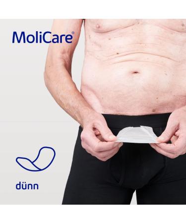 Molicare Premium Men Pad - Incontinence Insert for Bladder Weakness | V-Shaped Fit 2 Drops 14 Pieces | International Shipping Available - Buy Online on GoSupps.com
