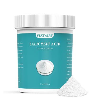Pure Salicylic Acid Powder (8 oz) Cosmetic Grade Original Ingredients with no Additives BHA Exfoliant for DIY Cleanser Toner Shampoo Body Wash Lotion
