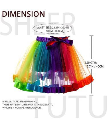TWINKLEDE Rainbow Ballet Tulle Tutu Skirt for Women and Girls - Party Dance Skirt - Buy Online on GoSupps.com