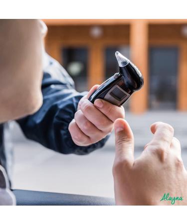 Professional Grade Portable Breathalyzer Alcohol Tester with LCD Screen - Keychain BAC Detector for Personal & Professional Use - Buy Online on GoSupps.com