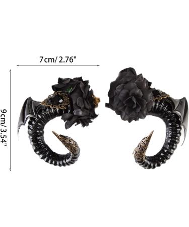 amangul Simulation Bull Horn Cosplay Horn Hair Pin Artificial Black Color Ox Horn Carnival Halloween Materials - Buy Online on GoSupps.com