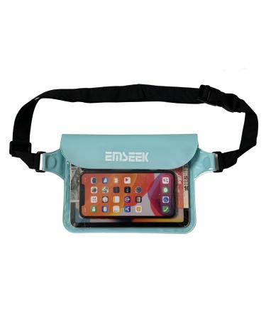 EMSEEK Waterproof Waist Pouch Dry Belt Bag Fanny Pack Keep Your Key Fob Wallet Kindle Phone Dry Perfect For Swim Surf Snorkel(Light Green)