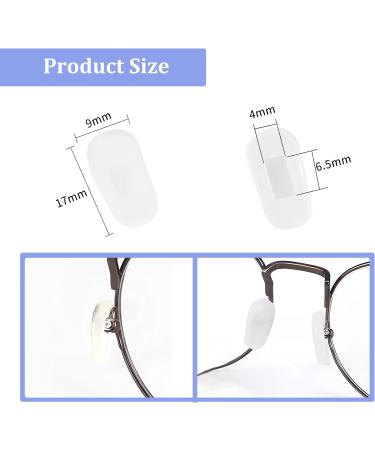 30 Pairs Glasses Nose Pads Replacement Anti-Slip Soft Silicone Eyeglass Nosepads Slip-On Anti Indentation Protective Covers for Glasses Sunglasses (Transparent) - Buy Online on GoSupps.com
