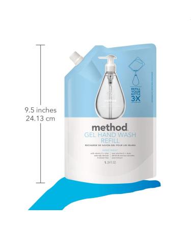 Method Sweet Water Gel Hand Soap Refill 34 Fl Oz (Pack of 3) - Eco-Friendly, Gentle on Skin - Buy Online on GoSupps.com