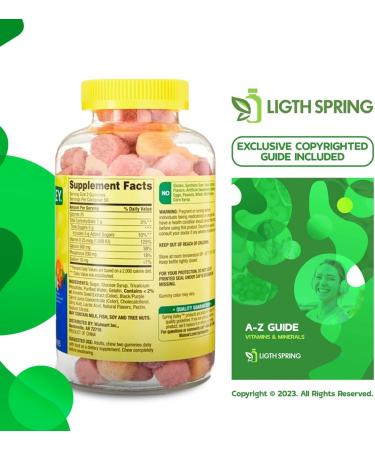Calcium Plus Vitamin D Adult Gummies 500 mcg 1000 IU Assorted Flavors 100 Ct (3 Pack) Bundle with Exclusive Vitamins & Minerals - A to Z - Better Ligth&Spring Guide (4 Items) - Buy Online on GoSupps.com
